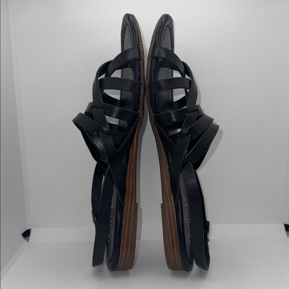 Franco Sarto Gilligan Black Strappy Leather Sandals Women’s 6.5 - Picture 6 of 9